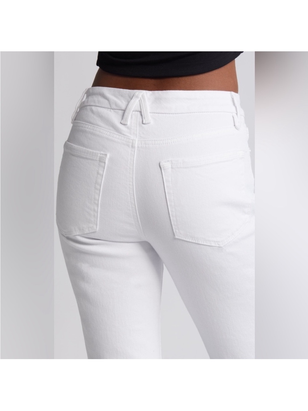 Good american good straight high rise raw hem jean - Picture 3 of 7